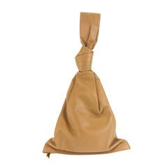 ボッテガヴェネタ BVツイスト ハンドバッグ クラッチバッグ キャメルブラウン レザー レディース BOTTEGAVENETA 中古