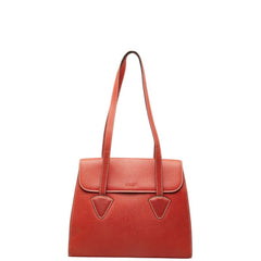 ロエベ 三角ステッチ ワンショルダーバッグ ハンドバッグ レッド レザー レディース LOEWE 中古