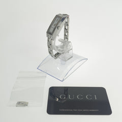 グッチ Gリンク 腕時計 110 クオーツ ホワイト文字盤 ステンレススチール ダイヤモンド レディース GUCCI 中古