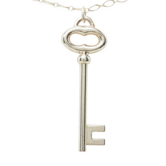 ティファニー オーバルキー チェーン ネックレス ペンダント シルバー SV925 シルバー レディース TIFFANY&Co. 中古