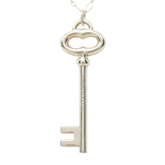 ティファニー オーバルキー チェーン ネックレス ペンダント シルバー SV925 シルバー レディース TIFFANY&Co. 中古