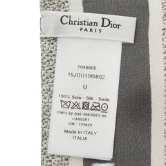 ディオール トワル ドゥ ジュイ ミッツァ スカーフ 15JOU106I602 ホワイト グレー シルク レディース Dior 中古