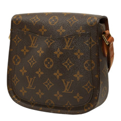 ルイ ヴィトン モノグラム サンクルーMM 斜め掛け ショルダーバッグ M51243 ブラウン PVC レザー レディース LOUIS VUITTON 中古