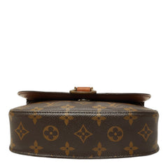 ルイ ヴィトン モノグラム サンクルーMM 斜め掛け ショルダーバッグ M51243 ブラウン PVC レザー レディース LOUIS VUITTON 中古