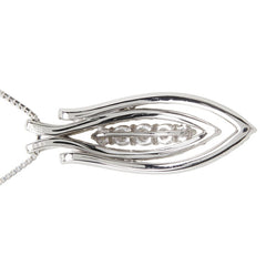 ダイヤモンド Pt900 プラチナ Pt850 プラチナ ダイヤ0.85ct デザインネックレス ペンダント ネックレス レディース 中古