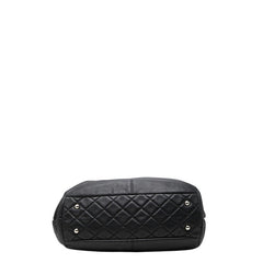 シャネル ココマーク ハンドバッグ チェーン トートバッグ ブラック ラムスキン レディース CHANEL 中古