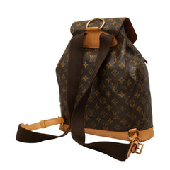 ルイ ヴィトン モノグラム モンスリGM リュック バックパック M51135 ブラウン PVC レザー レディース LOUIS VUITTON 中古