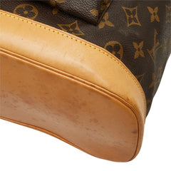 ルイ ヴィトン モノグラム モンスリGM リュック バックパック M51135 ブラウン PVC レザー レディース LOUIS VUITTON 中古