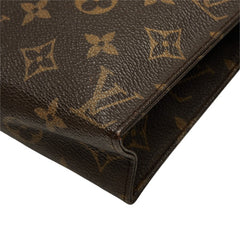 ルイ ヴィトン モノグラム ポッシュ トワレット ポーチ 小物入れ セカンドバッグ ブラウン PVC レディース LOUIS VUITTON 中古
