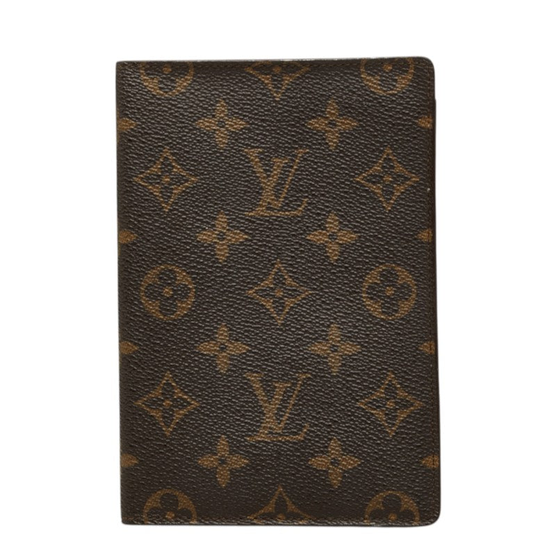 ルイ ヴィトン モノグラム クーベルテュール パスポール パスポートケース M60178 ブラウン PVC レザー レディース LOUIS VUITTON 中古