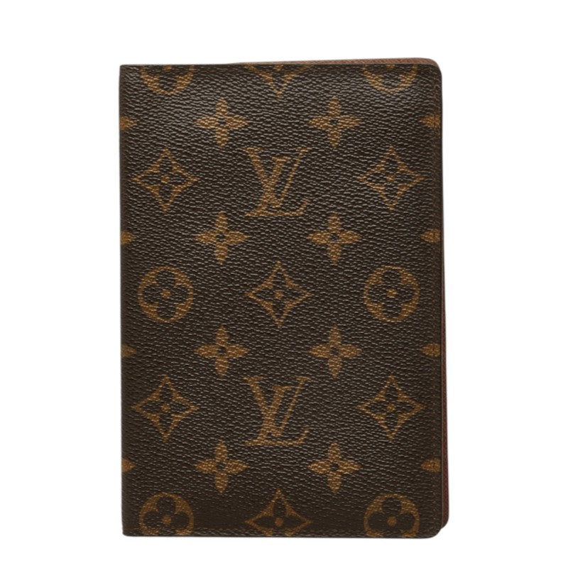 ルイ ヴィトン モノグラム クーベルテュール パスポール パスポートケース M60178 ブラウン PVC レザー レディース LOUIS VUITTON 中古