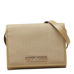 グッチ 三つ折り財布 ショルダーウォレット 039 2888 1101 ベージュ系 キャンバス レザー レディース GUCCI 中古