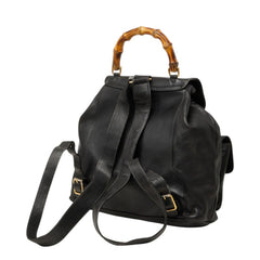 グッチ バンブー リュック バックパック 003 1998 ブラック レザー レディース GUCCI 中古