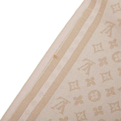 ルイ ヴィトン モノグラムミニ エシャルプ マフラー 408836 ピンク カシミヤ ウール ルレックス レディース LOUIS VUITTON 中古
