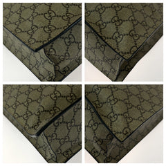 グッチ GGスプリーム アングリーキャット トートバッグ 450950 ベージュ マルチカラー キャンバス レザー メンズ GUCCI 中古