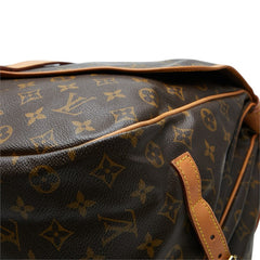 ルイ ヴィトン モノグラム ソミュール35 斜め掛け ショルダーバッグ M42254 ブラウン PVC レザー レディース LOUIS VUITTON 中古