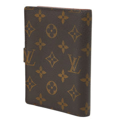 ルイ ヴィトン モノグラム アジェンダPM 6穴式 手帳カバー R20005 ブラウン PVC レザー ユニセックス LOUIS VUITTON 中古