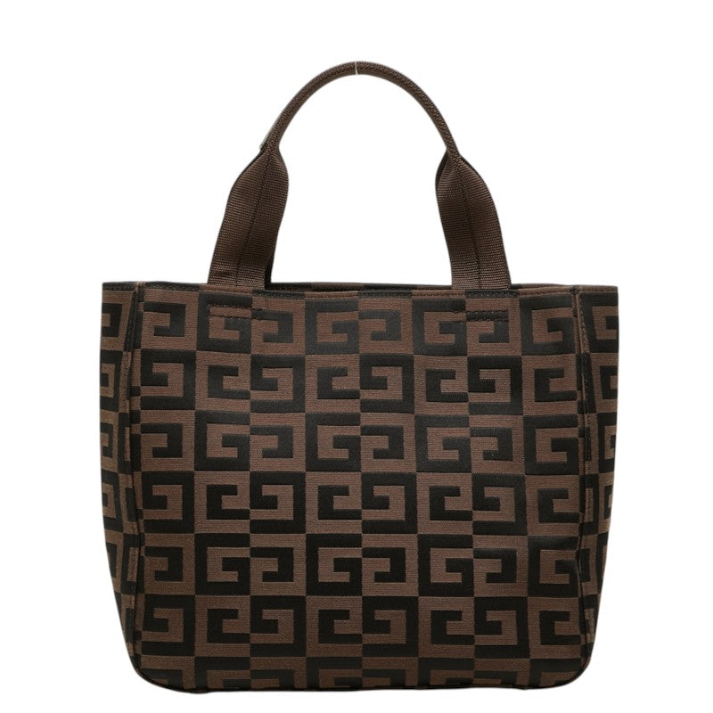 ジバンシー 4Gロゴ ハンドバッグ ブラウン キャンバス レザー レディース Givenchy 中古