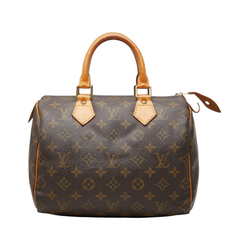 ルイ ヴィトン モノグラム スピーディ25 ミニボストンバッグ ハンドバッグ M41528 ブラウン PVC レザー レディース LOUIS VUITTON 中古