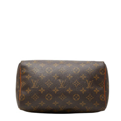 ルイ ヴィトン モノグラム スピーディ25 ミニボストンバッグ ハンドバッグ M41528 ブラウン PVC レザー レディース LOUIS VUITTON 中古