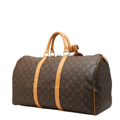 ルイ ヴィトン モノグラム キーポル50 ボストンバッグ トラベルバッグ M41426 ブラウン PVC レザー レディース LOUIS VUITTON 中古
