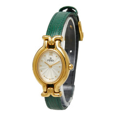 フェンディ カメレオン チェンジベルト 5色 腕時計 640L クオーツ ホワイト文字盤 ステンレススチール レザー レディース FENDI 中古