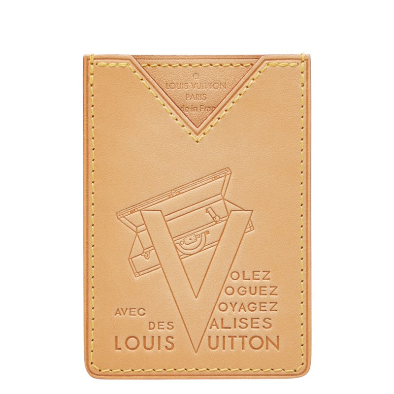 ルイ ヴィトン ポルトカルト トランク カードケース M62363 ベージュ レザー レディース LOUIS VUITTON 中古