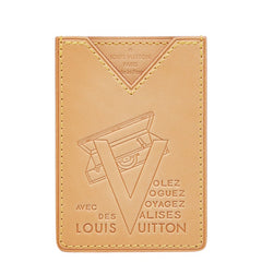 ルイ ヴィトン ポルトカルト トランク カードケース M62363 ベージュ レザー レディース LOUIS VUITTON 中古