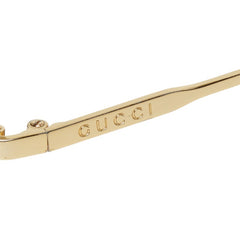 グッチ ダブルブリッジ パイロットレンズ サングラス アイウェア ティアドロップ型 GG0410SK ゴールド メタル メンズ GUCCI 中古