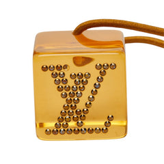 ルイ ヴィトン ヘアキューブ アンクルージョン ヘアゴム ヘアアクセサリー ブラウン プラスチック ラインストーン レディース LOUIS VUITTON 中古
