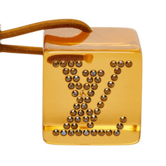 ルイ ヴィトン ヘアキューブ アンクルージョン ヘアゴム ヘアアクセサリー ブラウン プラスチック ラインストーン レディース LOUIS VUITTON 中古