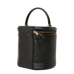 ルイ ヴィトン エピ カンヌ バニティバッグ ハンドバッグ M48032 ノワール ブラック レザー レディース LOUIS VUITTON 中古