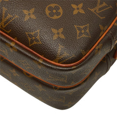 ルイ ヴィトン モノグラム リポーターPM 斜め掛け ショルダーバッグ M45254 ブラウン PVC レザー レディース LOUIS VUITTON 中古