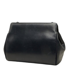 サルヴァトーレフェラガモ ヴァラ ショルダーバッグ AN 21 3111 ブラック ゴールド レザー レディース Salvatore Ferragamo 中古