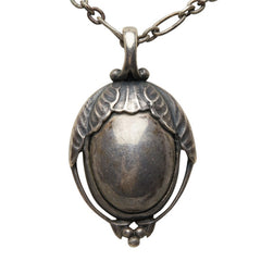ジョージジェンセン ヘリテージ イヤー ペンダント ネックレス SV925 シルバー レディース Georg Jensen 中古
