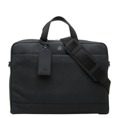 ダンヒル トラベラー シングルドキュメントケース ブリーフケース ビジネスバッグ 2way ブラック レザー メンズ Dunhill 中古