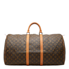 ルイ ヴィトン モノグラム キーポル55 ボストンバッグ トラベルバッグ M41424 ブラウン PVC レザー レディース LOUIS VUITTON 中古