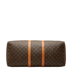 ルイ ヴィトン モノグラム キーポル55 ボストンバッグ トラベルバッグ M41424 ブラウン PVC レザー レディース LOUIS VUITTON 中古