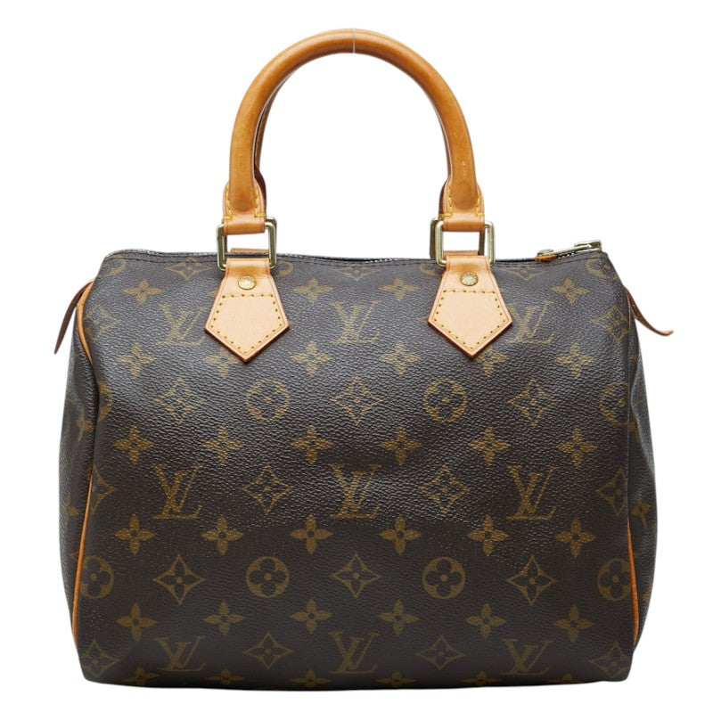 ルイ ヴィトン モノグラム スピーディ25 ミニボストンバッグ ハンドバッグ M41528 ブラウン PVC レザー レディース LOUIS VUITTON 中古