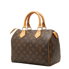 ルイ ヴィトン モノグラム スピーディ25 ミニボストンバッグ ハンドバッグ M41528 ブラウン PVC レザー レディース LOUIS VUITTON 中古