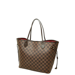 ルイ ヴィトン ダミエ ネヴァーフルMM トートバッグ ショルダーバッグ N51105 ブラウン PVC レザー レディース LOUIS VUITTON 中古