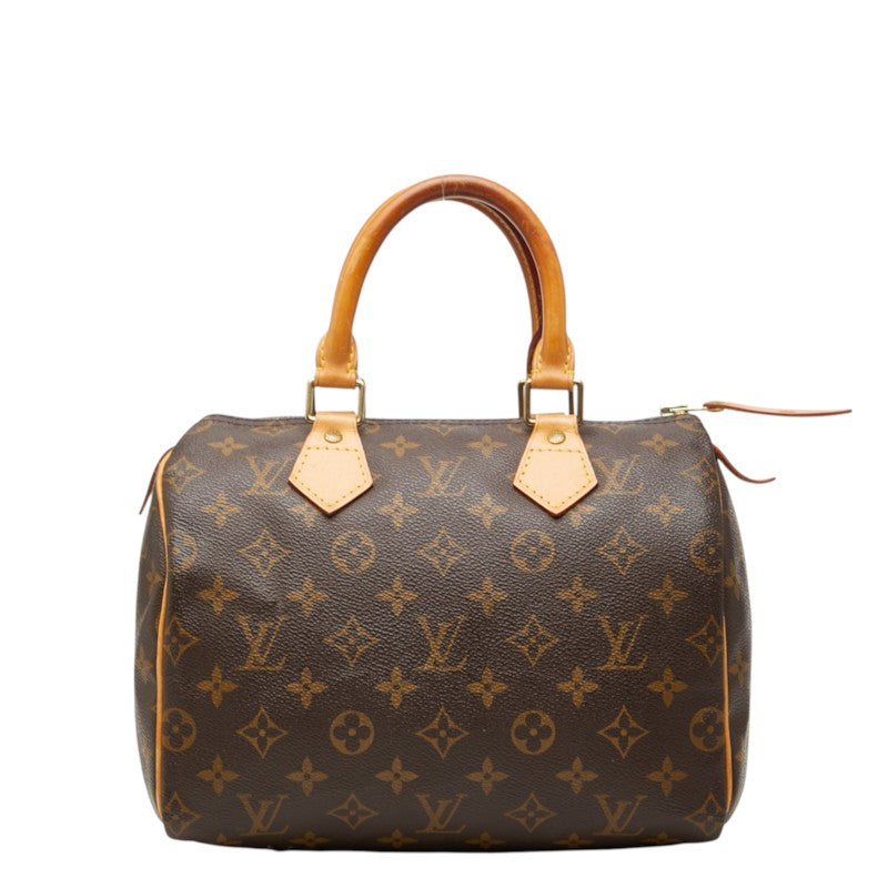 ルイ ヴィトン モノグラム スピーディ25 ミニボストンバッグ ハンドバッグ M41528 ブラウン PVC レザー レディース LOUIS VUITTON 中古