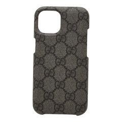 グッチ GGスプリーム アイフォンケース スマホケース 760210 グレー PVC レディース GUCCI 中古
