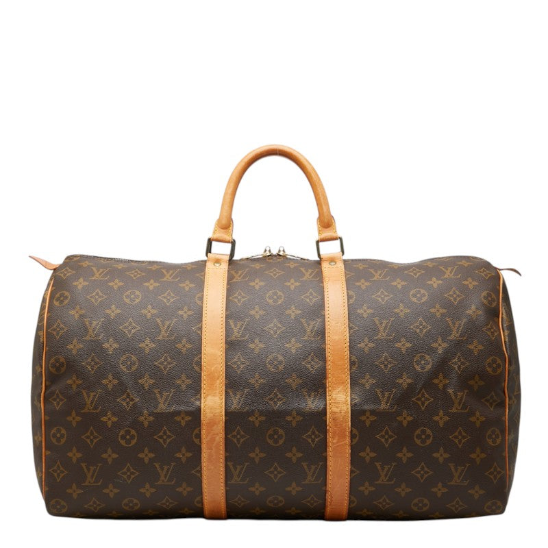 ルイ ヴィトン モノグラム キーポル50 ボストンバッグ トラベルバッグ M41426 ブラウン PVC レザー レディース LOUIS VUITTON 中古