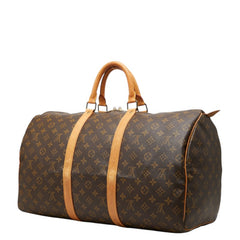 ルイ ヴィトン モノグラム キーポル50 ボストンバッグ トラベルバッグ M41426 ブラウン PVC レザー レディース LOUIS VUITTON 中古