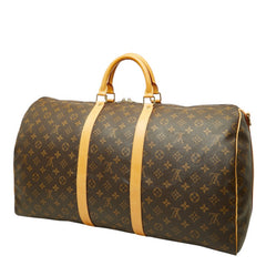 ルイ ヴィトン モノグラム キーポル バンドリエール55 ボストンバッグ M41414 ブラウン PVC レザー レディース LOUIS VUITTON 中古
