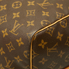 ルイ ヴィトン モノグラム キーポル バンドリエール55 ボストンバッグ M41414 ブラウン PVC レザー レディース LOUIS VUITTON 中古