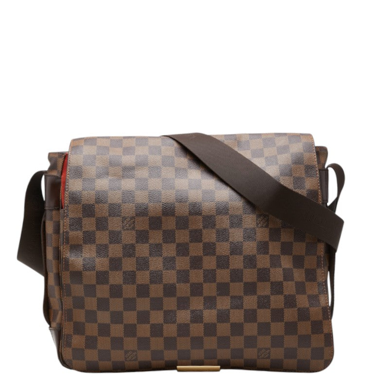 ルイ ヴィトン ダミエ バスティーユ 斜め掛け ショルダーバッグ N45258 ブラウン PVC レザー レディース LOUIS VUITTON 中古