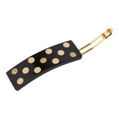 シャネル ココマーク ドット バレッタ ヘアアクセサリー 00A ブラック ベージュ プラスチック メッキ レディース CHANEL 中古