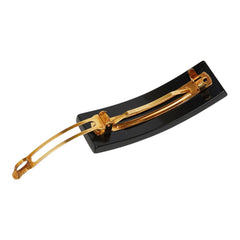 シャネル ココマーク ドット バレッタ ヘアアクセサリー 00A ブラック ベージュ プラスチック メッキ レディース CHANEL 中古